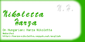 nikoletta harza business card